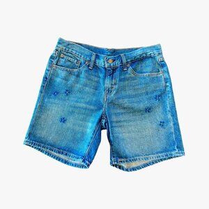 Levi's Women's Classic Blue Flower Denim Jorts (Jean Shorts)